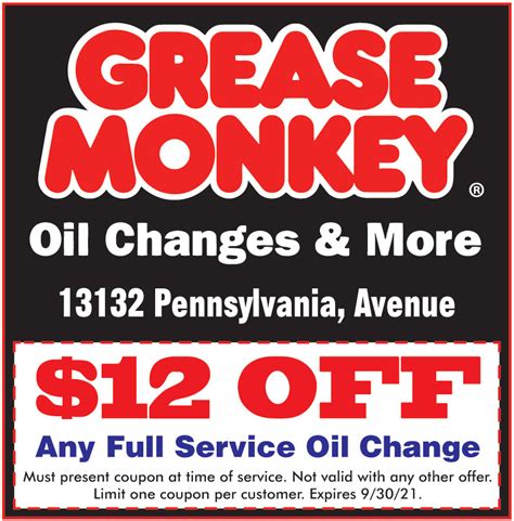 Grease Monkey Coupons Printable